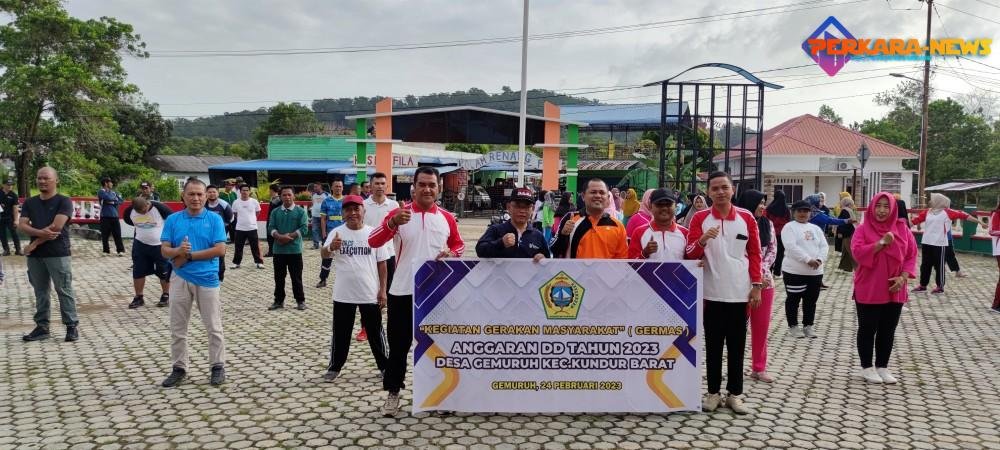 PT Timah Tbk Bersama Masyarakat di Desa Gemuruh Gotong Royong Bersama Dalam Mendukung Kegiatan GERMAS