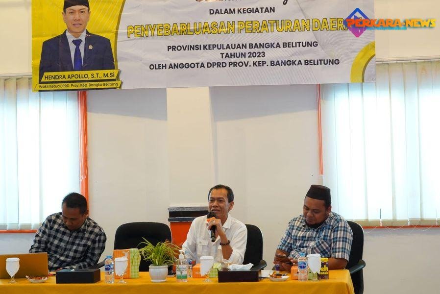 Wakil Ketua DPRD Prov Kep Babel, Laksanakan Penyebarluasan Perda No 6 Tahun 2019 Jangan Ada Informasi Yang Ditutupi dan Tidak Sampai ke Masyarakat