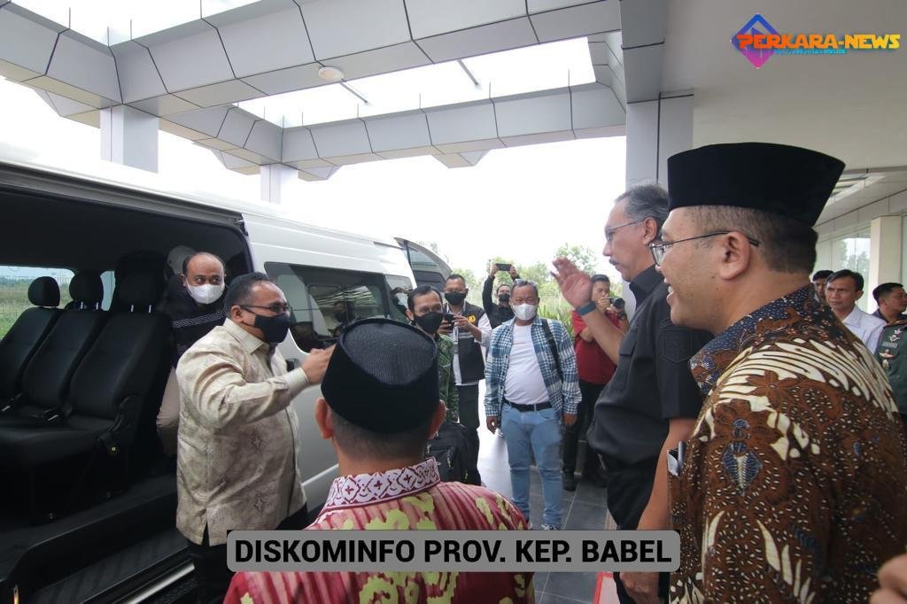 Pj Gubernur Ridwan Bersama Stakeholder Sambut Kedatangan Menteri Agama Ri Di Bumi Serumpun 